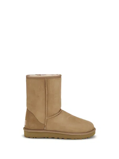 Ugg Classic Short Suede Boots In Brown