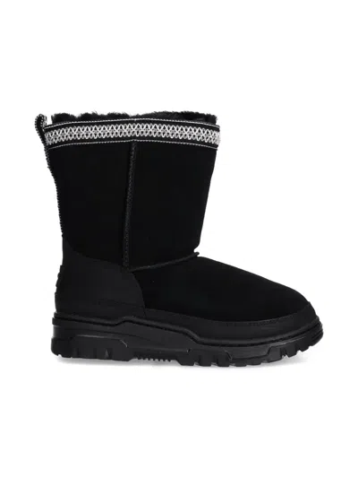 Ugg Kids' Classic Short Trailgazer Boots In Blk