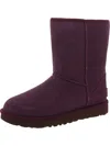Ugg Womens Dark Brown Classic Ii Short Sheepskin Boots In Purple
