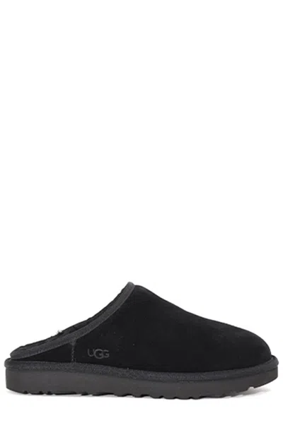Ugg Classic Slip-on Slipper-mule In Black Suede In Nero
