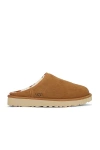 Ugg Classic Slip-on Suede And Shearling Slippers In Chestnut