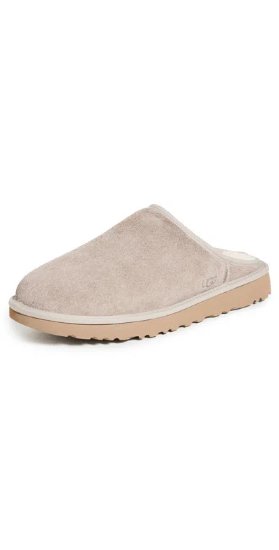 Ugg Classic Slip On Shaggy Suede Slippers Ceramic