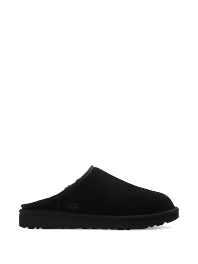 Ugg Classic Slip-on Suede Slides In Black