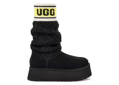 Pre-owned Ugg Classic Sweater Letter Boot (women's) Sneakers In Black