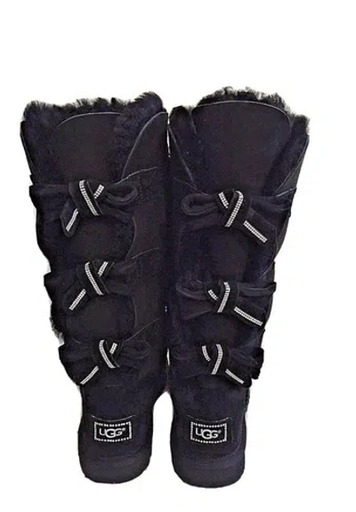 Pre-owned Ugg Classic Tall Amelie Swarovski Crystal Black Boots Us 7 / Eu 38 / Uk 5.5