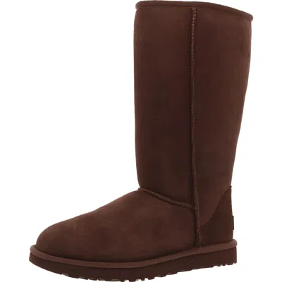 Ugg Classic Tall Ii Womens Suede Fur Lined Winter Boots In Multi