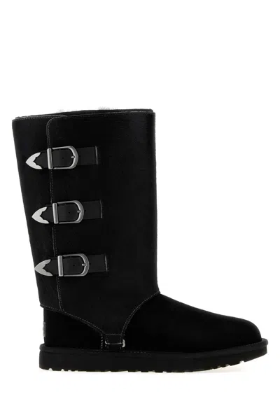 Ugg Classic Tall Western Leather Boot In Black