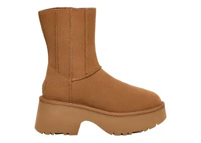 Pre-owned Ugg Classic Twin Seam New Heights Boot (women's) Sneakers In Chestnut