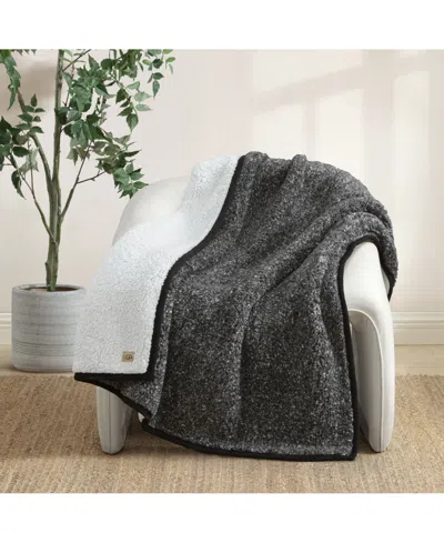 Ugg Classic Fluff Throw, 50" X 70" In Off Black