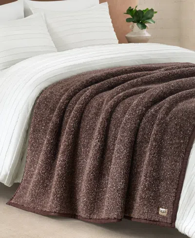 Ugg Classic Fluff Throw, 50" X 70" In Burnt Cedar