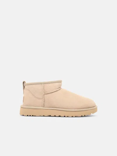 Ugg 'classic Ulta Mini' Beige Suede Boots