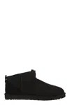 Ugg Round Toe Short Suede Boot In Black