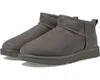 Ugg Grey Suede Ankle Boots With Padded Collar In Gray