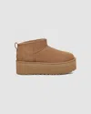 Ugg Classic Ultra Mini 1135092-che Womens 5 Chestnut Suede Platform Boot Gbnc453 In Brown