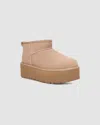 Ugg Classic Ultra Mini 1135092-san Platform Boots Women Sand Suede Comfort Ankle
