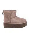 Ugg Classic Ultra Mini 50mm Suede Platform Boots In Brown