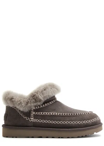 Ugg Classic Ultra Mini Alpine Suede Ankle Boots In Grey