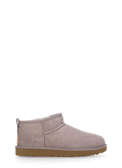 Ugg Classic Ultra Mini Ankle Boots In Purple