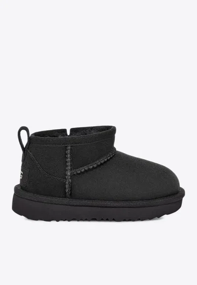 Ugg Classic Ultra Mini Ankle Boots In Black