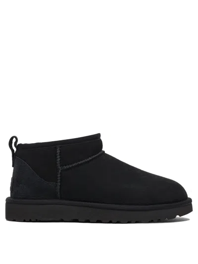 UGG CLASSIC ULTRA MINI ANKLE BOOTS BLACK