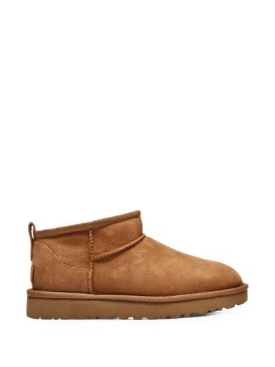 Ugg Classic Ultra Mini Ankle Boots In Brown