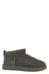 Ugg Classic Ultra Mini Ankle Boots In Gray