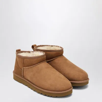 Ugg Classic Ultra Mini Ankle Boots In Chestnut In Brown