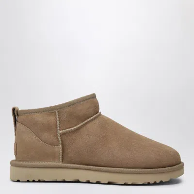 Ugg Classic Ultra Mini Ankle Boots In Sand In Brown