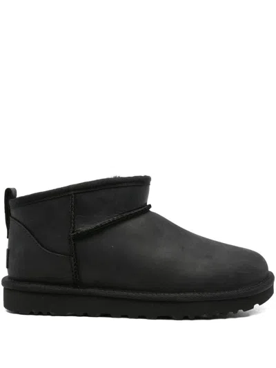 Ugg 'classic Ultra Mini' Ankle Boots In  In Black