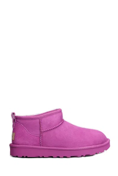 Ugg Classic Ultra Mini Ankle Boots In Purple