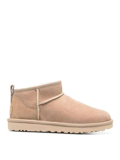 Ugg Classic Ultra Mini Suede Boots For Woman In Neutral