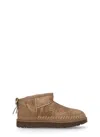 Ugg Classic Ultra Mini Biarritz Ankle Boots In Brown