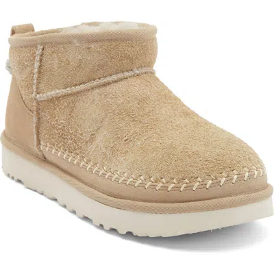 Ugg W Classic Ultra Mini Biarritz Suede Bootie In Brown