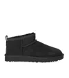 Ugg Low-cut Slip-on Boots With Twinface Lining And Textured Sole In Black
