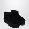Ugg Classic Ultra Mini Black Boot With Platform In Black