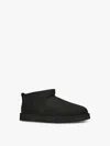 Ugg Mens Classic Ultra Mini Shearling-lined Suede Ankle Boots Black Eur 41 / 7 Uk In Black