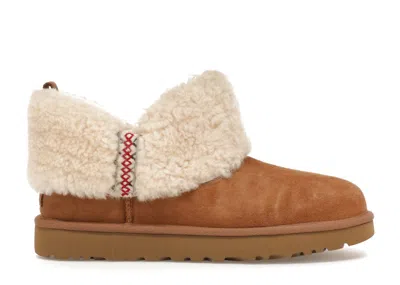 Pre-owned Ugg Classic Ultra Mini Boot Heritage Braid (women's) Sneakers In Chestnut