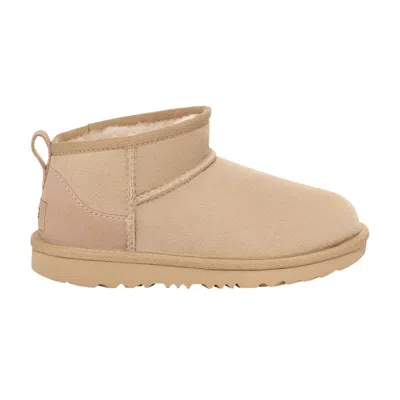Pre-owned Ugg Classic Ultra Mini Boot Kids 'sawdust' | Cream | Kid's Size 5