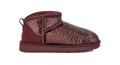 Pre-owned Ugg Classic Ultra Mini Boot Mirror Ball (women's) Sneakers In Wild Grape