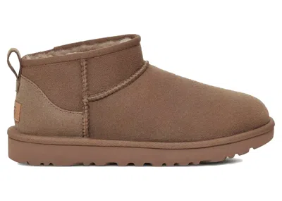 Pre-owned Ugg Classic Ultra Mini Boot (women's) Sneakers In Caribou In Brown