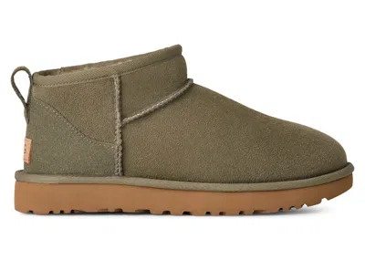 Pre-owned Ugg Classic Ultra Mini Boot (women's) Sneakers In Moss Green/amphora