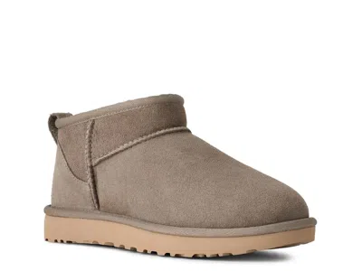 Ugg Classic Ultra Mini Bootie In Grey Suede