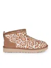 Ugg Stivaletto Donna Classic Ultra Mini Felicity Leopard Jasmine In Brown