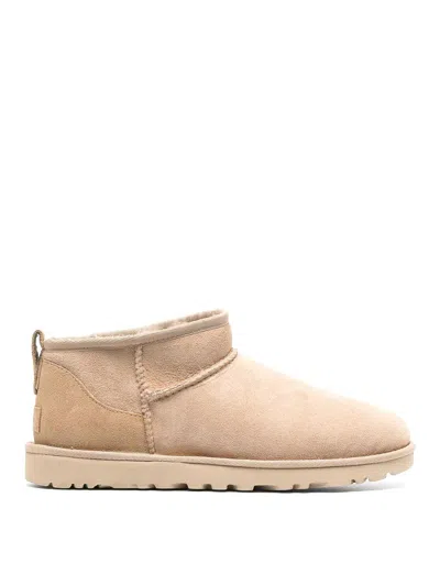 Ugg Classic Ultra Mini Suede Boots For Woman In Neutral