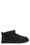 Ugg Low-cut Slip-on Boots With Twinface Lining And Textured Sole In Black