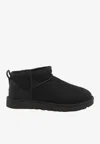 Ugg Low-cut Slip-on Boots With Twinface Lining And Textured Sole In Black