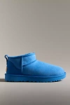 Ugg Classic Ultra Mini Suede Ankle Boots In Blue
