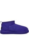 Ugg Classic Ultra Mini Womens Suede Ankle Bootie Slippers In Blue