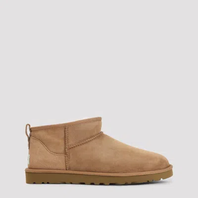 Ugg Classic Ultra Mini Suede Boots In Brown