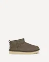 Ugg Ankle Boots Pull Tab Round Toe Suede In Brown